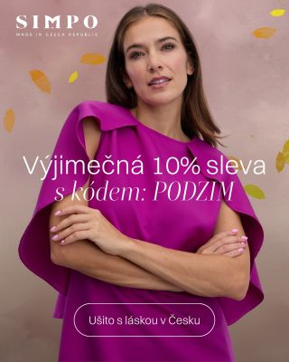 Pouze pár dní si můžete pořídit své oblíbené kousky SIMPO🦋 s 10% slevou. Víme, že sleva se k poctivě ušité české módě...